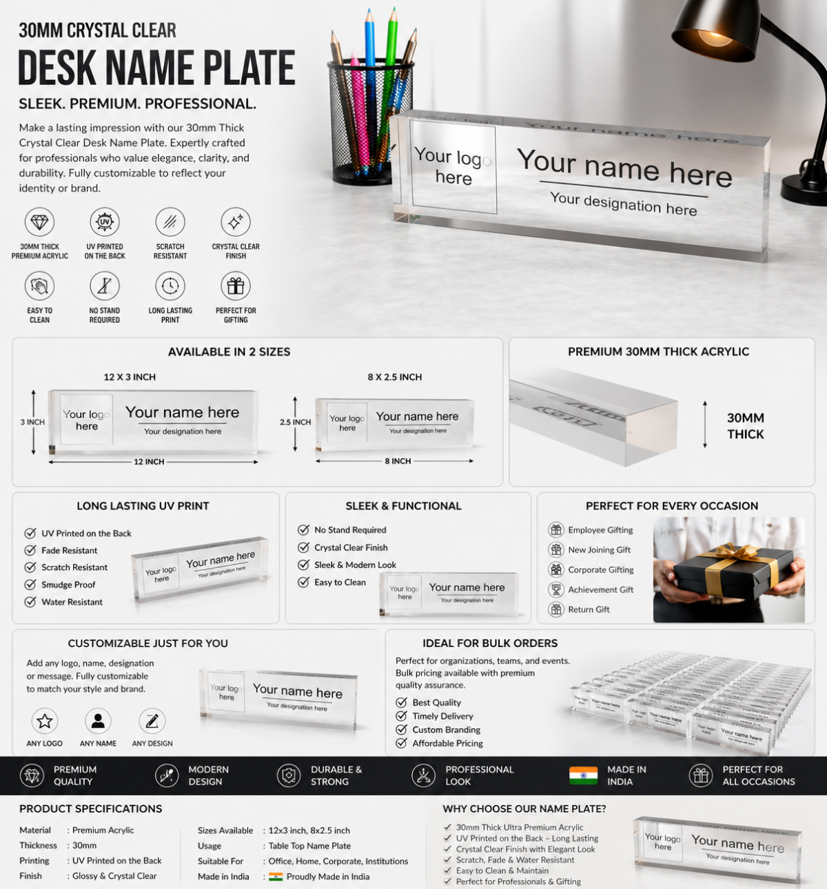 Acrylic Desk Nameplate for Astrologer 3