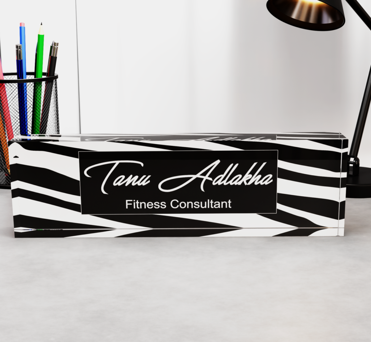 Acrylic Nameplate Acrylic Desk Nameplate Desk Nameplate Professional Nameplate Doctor Desk Nameplate Fitness Consultant Desk Nameplate