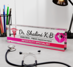 Acrylic Nameplate Acrylic Desk Nameplate Desk Nameplate Professional Nameplate Doctor Desk Nameplate Gynecologist Desk Nameplate