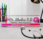 Acrylic Desk Nameplate for Gynecologist Doctor 2