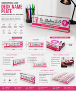 Acrylic Desk Nameplate for Gynecologist Doctor 3