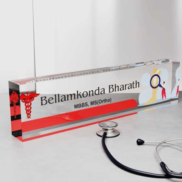 Acrylic Nameplate Acrylic Desk Nameplate Desk Nameplate Professional Nameplate Doctor Desk Nameplate Orthopedic Desk Nameplate