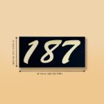 Acrylic House Nameplate in Black & Golden 3