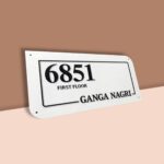Acrylic House Numberplate in White 3