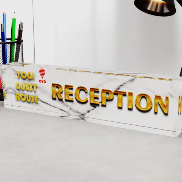 Acrylic Nameplate for Guest House Reception 1