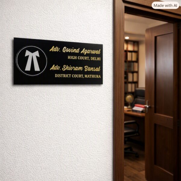Advocate Black Acrylic Nameplate 1