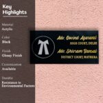 Advocate Black Acrylic Nameplate 3
