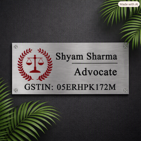 Advocate Logo Engraved Stainless Steel Nameplate 1