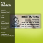 Advocate Nameplate in Stainless Steel 2