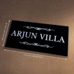 Arjun Villa Black Granite Nameplate 4