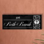 Beth Barah Black Acrylic Nameplate