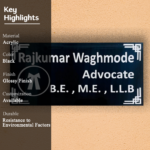 Black Acrylic Advocate Nameplate 2