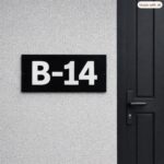 Black Acrylic House Number Plate 1