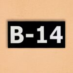 Black Acrylic House Number Plate