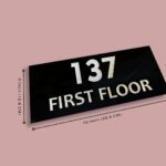 Black Acrylic House Number Plate 3