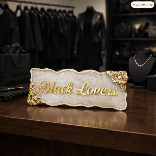Black Lovers Shop Desk Nameplate