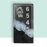 Black Ocean Theme Premium Resin House Numberplate 1