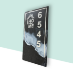 Black Ocean Theme Premium Resin House Numberplate 2