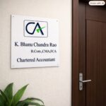 Chartered Accountant White Acrylic Nameplate 1