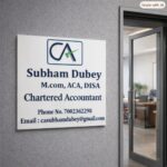 Chartered Accountant White Acrylic Nameplate 1