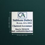 Chartered Accountant White Acrylic Nameplate 2