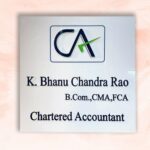 Chartered Accountant White Acrylic Nameplate