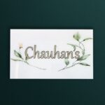 Chauhans White Acrylic Nameplate