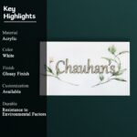 Chauhans White Acrylic Nameplate 3