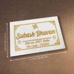 Customized Laser Engraved White Granite Nameplate 3
