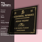 Deshwal Niwas Black Granite Nameplate 2