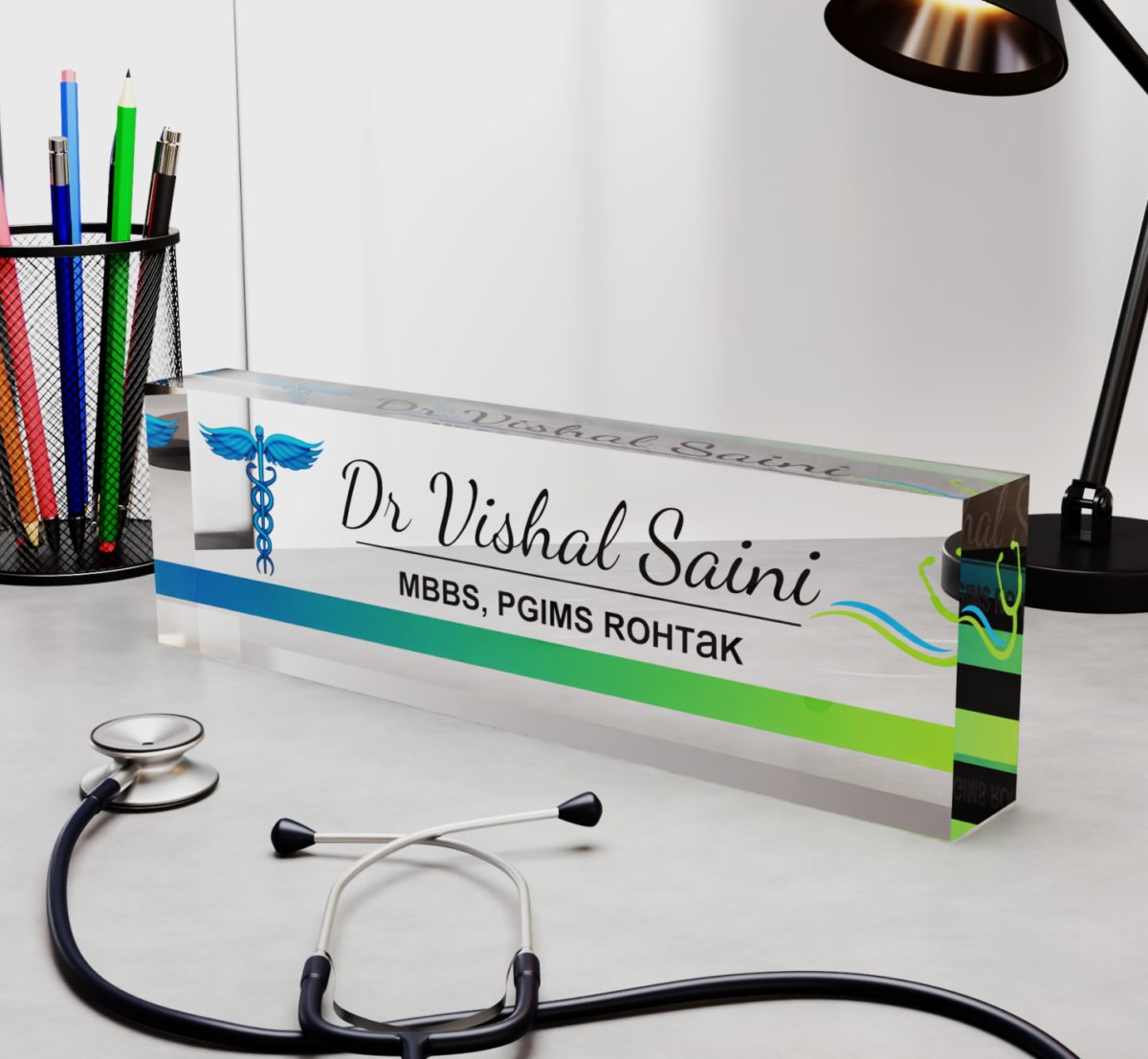 Acrylic Nameplate Acrylic Desk Nameplate Desk Nameplate Professional Nameplate Doctor Desk Nameplate