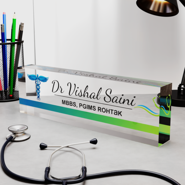 Acrylic Nameplate Acrylic Desk Nameplate Desk Nameplate Professional Nameplate Doctor Desk Nameplate