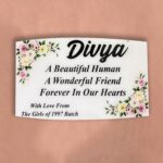 Floral Design Printed Acrylic Nameplate