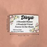 Floral Design Printed Acrylic Nameplate 2