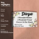 Floral Design Printed Acrylic Nameplate 3
