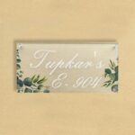 Floral Design Transparent Acrylic Nameplate 1