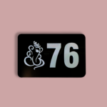 Ganesha Logo Black House Numberplate