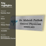 General Physician Stainless Steel Nameplate 2