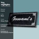 Goshwami Niwas Black Granite Nameplate 2