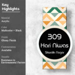 Acrylic Nameplate House Nameplate Acrylic Uv Print Nameplate Premium Nameplates Trendy Nameplate