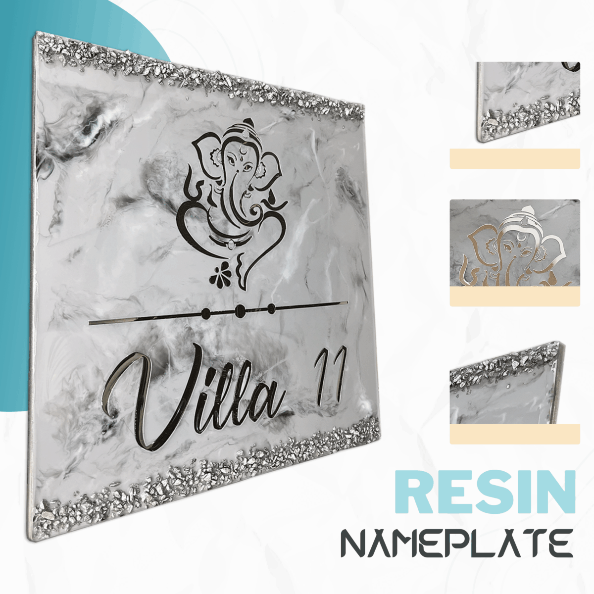 Resin Nameplate Epoxy Nameplate Resin Art Nameplate Durable Nameplate Resin Nameplate for Home Epoxy Nameplate for Home Premium Nameplate for Home Ganesha Nameplate Premium Nameplate Rectangle Nameplate