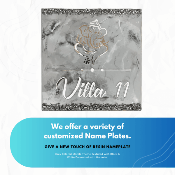 Resin Nameplate Epoxy Nameplate Resin Art Nameplate Durable Nameplate Resin Nameplate for Home Epoxy Nameplate for Home Premium Nameplate for Home Ganesha Nameplate Premium Nameplate Rectangle Nameplate