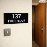 House Number Black Acrylic Nameplate 1