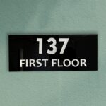 House Number Black Acrylic Nameplate