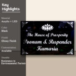 House of Prosperity Lotus Name Plate 3