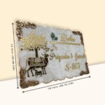 Kamdhenu Cow Krishna Theme Resin Nameplate 3