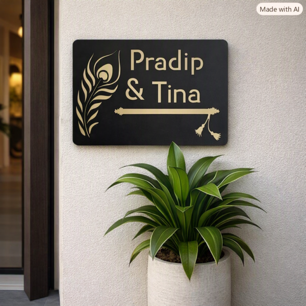 Metal Nameplate Stainless Steel Nameplate Durable Nameplate Durable Nameplate Waterproof Nameplate Trendy Nameplate Decorative Nameplate Metal House Nameplate