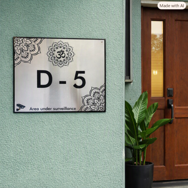 Metal Nameplate Stainless Steel Nameplate Durable Nameplate Durable Nameplate Waterproof Nameplate Trendy Nameplate Decorative Nameplate Metal House Nameplate