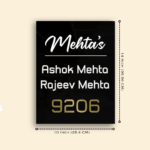 Mehta s Black Acrylic House Nameplate 2