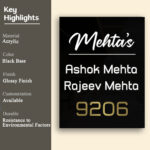 Acrylic Nameplate House Nameplate Acrylic Uv Print Nameplate Premium Nameplates Trendy Nameplate